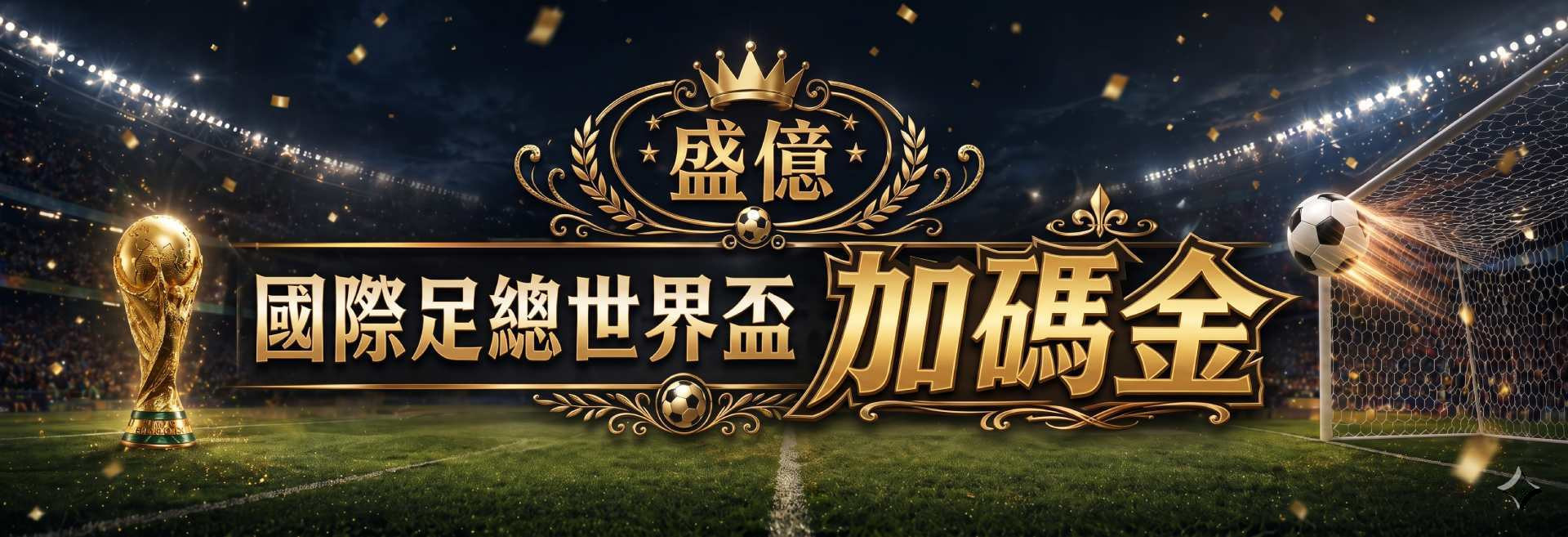 盛億與您一同挑戰國際足總世界盃